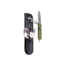 Conjunto Navaja, tenedor y cuchara acero inoxidable