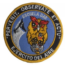 Escudo bordado Escuela UAS "Pervent, Observate et Actu" azul