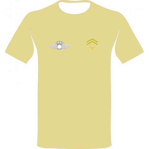 Camiseta árida-desierto con logotipo del Ejército del Aire y graduación